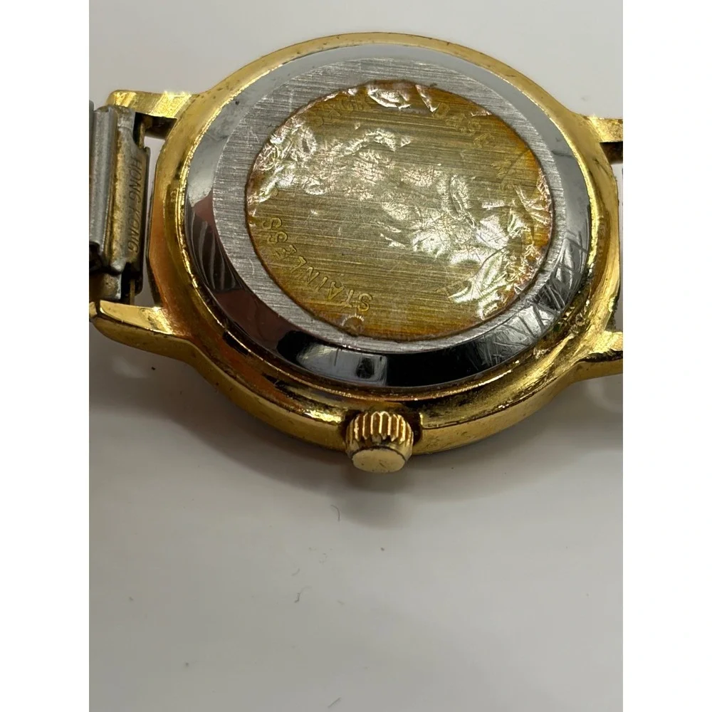 Linens n Things‎ Quartz Gold Tone Stretch Band Watch Roman Numerals